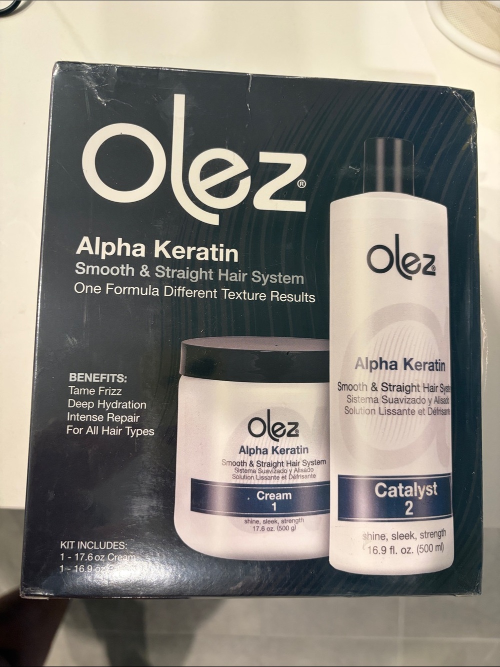 Alpha Keratin Smooth & Straight Hair Treatment Kit - White